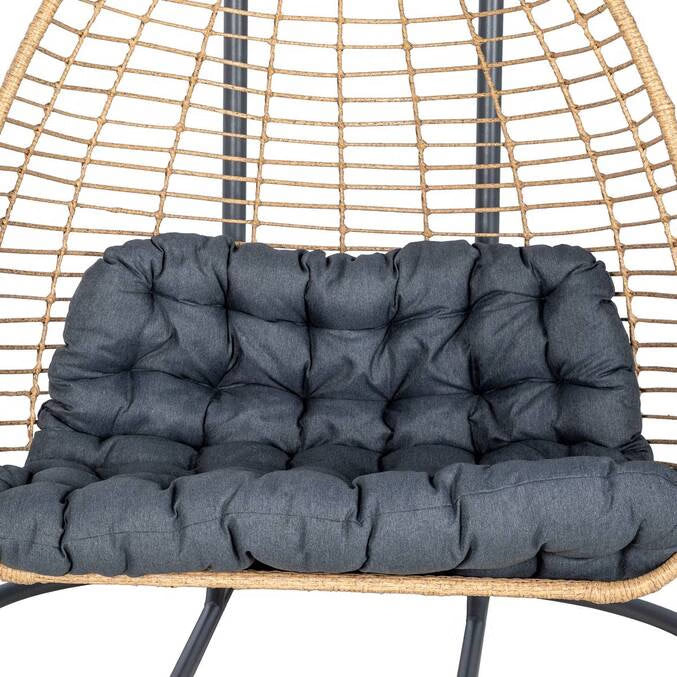 Silla colgante huevo con soporte AJAR Pizarra