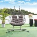 Sillón colgante doble Skense con estructura 198x156x98 cm Gris